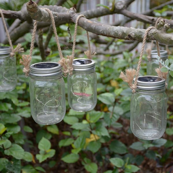 6 stk. Burlap Wire Hangers i rustfrit stål til Mason Jar,