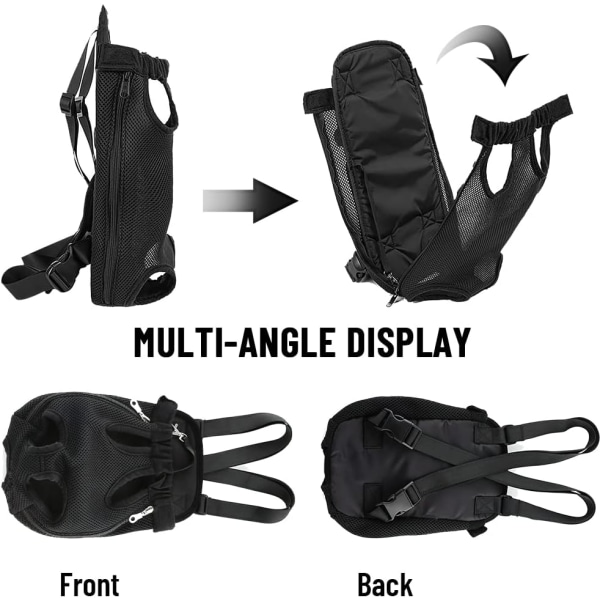 (L) Mageveske for mellomstore og små hunder, Frontbærerpose for