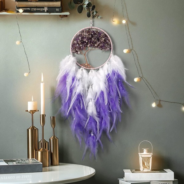 Wall Hanging Dream Catcher Handmade Crystal Dream Catcher