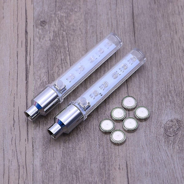 Pari vedenpitävää LED-polkupyörän rengasventtiilin varsivalo autoon, polkupyörään, moottoripyörään