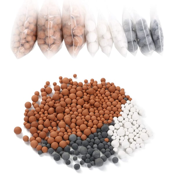 Mineralbollar, 10-pack Anti-Kalk Duschhuvud Ersättning, Mineral Duschbollar, Negativ Jon Mineral Dusch B