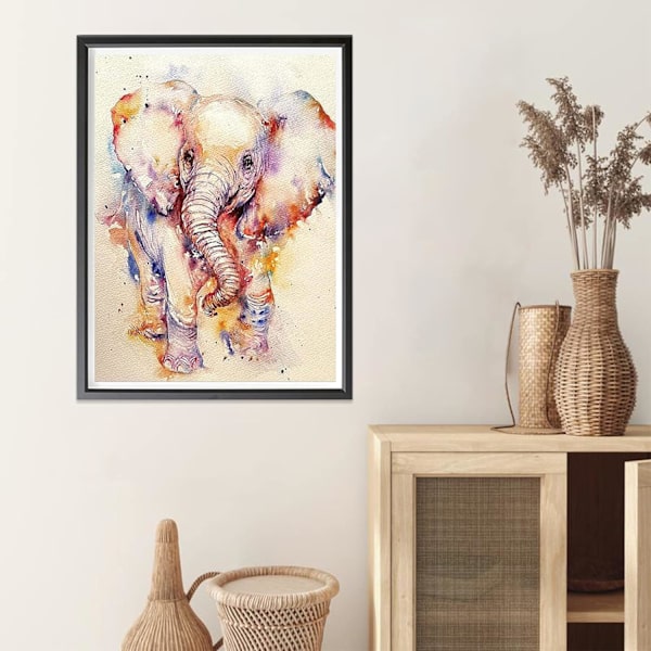 5D Diamantmålning Set, Full Version av Elefant, 30x40cm