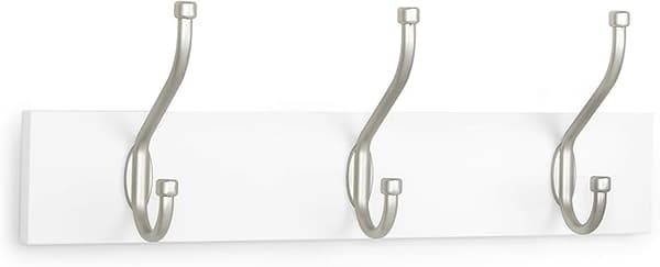 Träväggmonterad Kapphängare - Väggkrokar - 3 Standardkrokar 36 cm