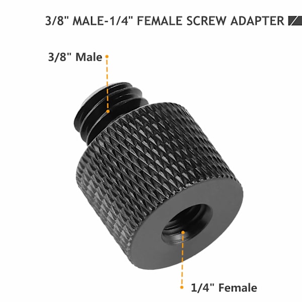 4 stycken kameraskruvsadapter 1/4\" hane till 3/8\" hona och 3/8\"