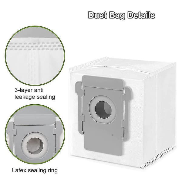 Filter dammsugarpåsar delar kit kompatibel med Irobot Roomba I7 I7+ E5 E6 I-serien