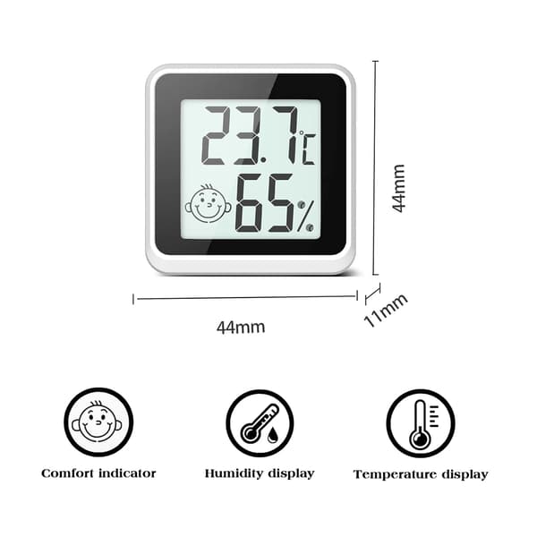 3 stk. Innendørs Termometer Mini Digital Termometer Hjem