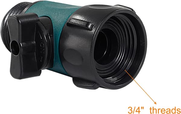 4-pack Trädgårdsslang Avstängningsventil i Plast, 3/4'', 4-pack