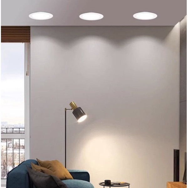 Sæt af 5 indbyggede spots LED downlight ultra tyndt panel 2..5