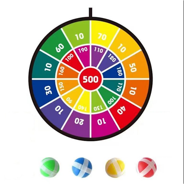 Lasten lelut, Dart-taulu 8 pallolla, 36 cm, turvallinen sisä- ja ulkopeli