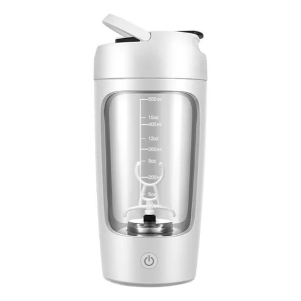 Automatisk shaker, proteinshake-flaske, egnet (hvit)