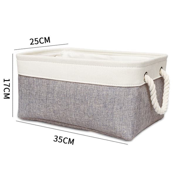 Grå. Set med 1 Vikbara Förvaringslådor, 35x25x17 cm, Stor