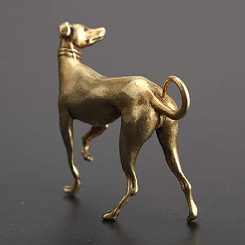 1 stk. Messing Jagthund Ornamenter Solid Ren Kobber Hundestatue Te