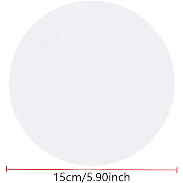500 Ark Bakplåtspapper, Icke-Klibbigt, Diameter 15 cm (6 tum), Runda