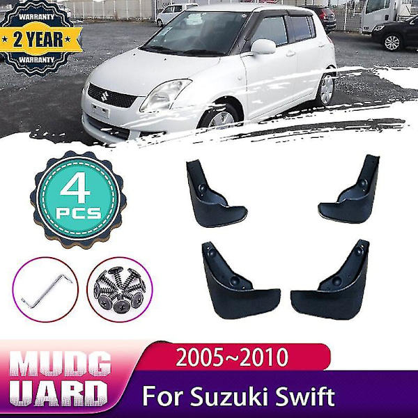 4 stänkskydd för Suzuki Swift 2005~2010 Rs413 413d 415 Stänkskydd fram och bak