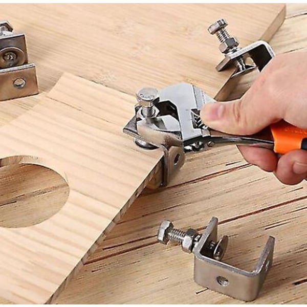 6 stk C-klemme, C-klemmesett, kraftig bjelkeklemme, små skruklemmer, klemmer, klemmer og skiftenøkler, for DIY-trefremstilling, sveising, snekring
