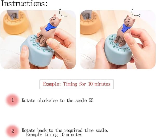 Mekanisk Kattekøkken Timer (Lysegrøn)