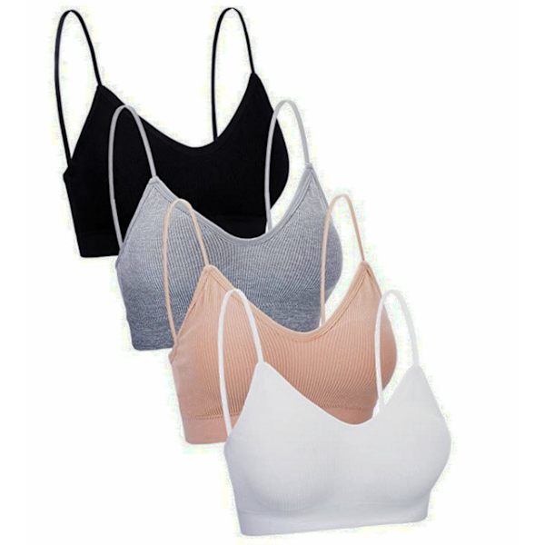 4 Stk. (L) Camisole BH med Polstring til Kvinder