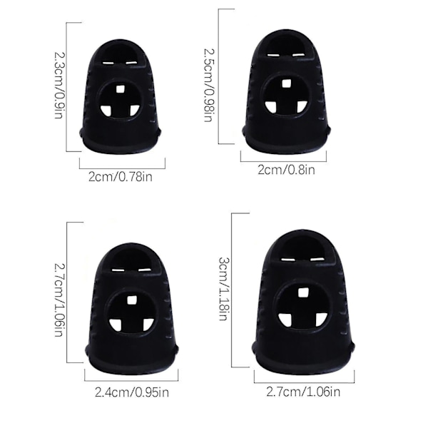 4 st Gitarr Finger Cover Guitar Silikon Finger Skydd Cover