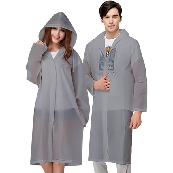 Regnponcho, 2 stk. Vanntette Ponchoer, Gjenbrukbar Poncho EVA
