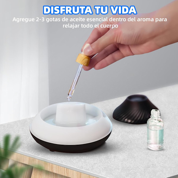 Aromaterapi Æterisk Olie Diffuser og Luftfugter, Aromaterapi Luftfugter, Luftfugter, Lydløs, 7 LED Farver, Automatisk Sluk, til Hjemmet og Kontoret