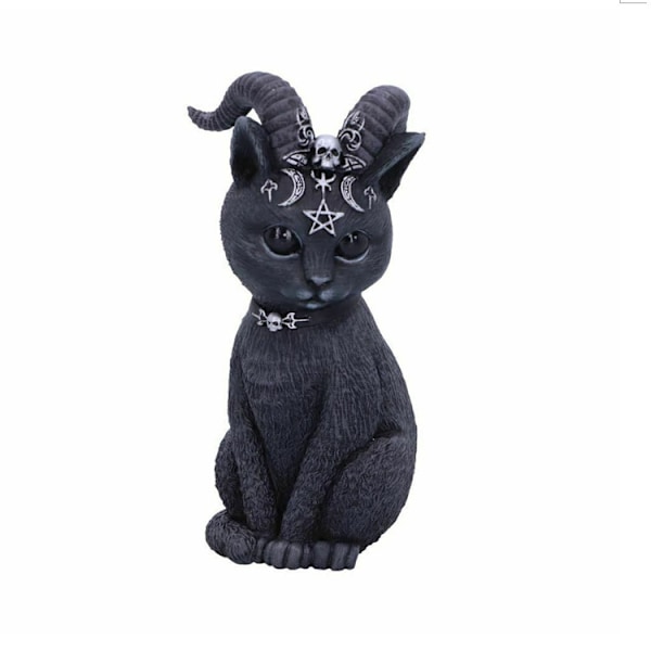 Halloween Mysteeri Kissa Noidanukke - Virkattu Musta 10cm