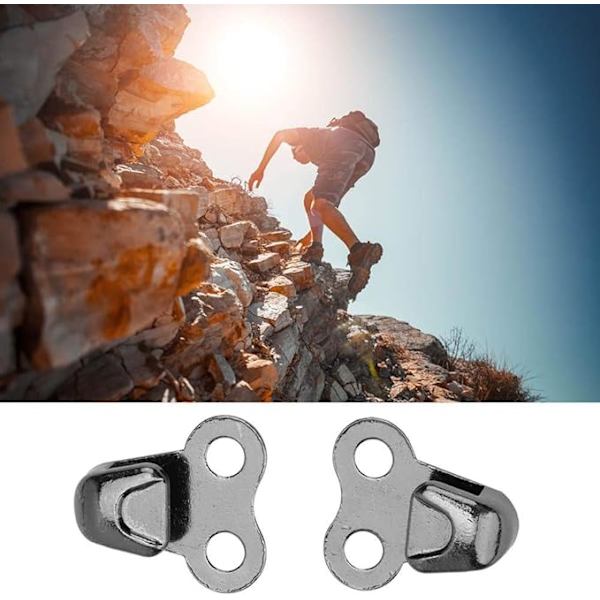 2 Par Alloy Skohekter med Nitter for Vandresko