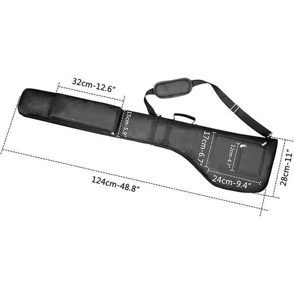 1-delt Golfbæreveske Foldbar Utendørs Reise Caddy Bag