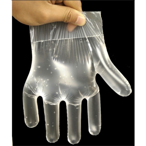 1000 Disposable gloves thickening plastic PE film Catering beauty