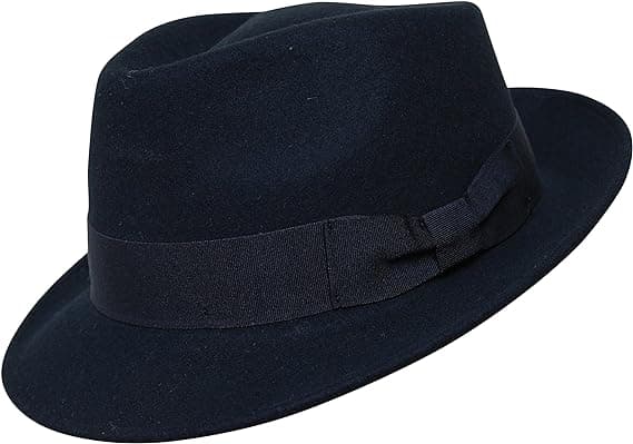 Fedorahatt - 100% Ullfilt - Vikbar för Resor - Vatten