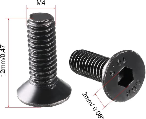 50 stk Flate Senkede Hex Socket Hode Skrue Hex Socket