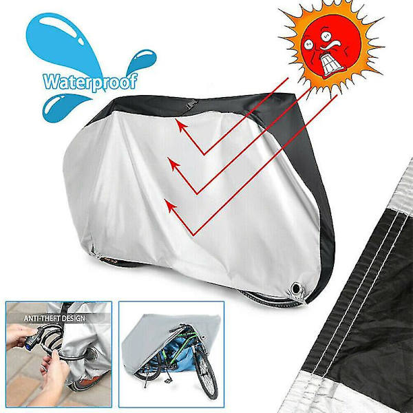 Vattentät cykelskydd - Rivtåligt skyddande cykelskydd - Cykeltarpaulin - Cykeltarpaulin M180*60*90cm