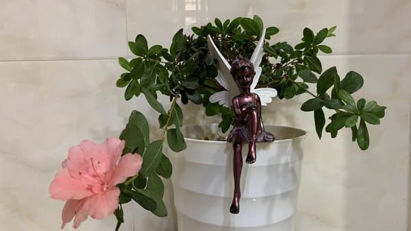 Hagedekorasjon - Blomsterfe-statuedekorasjon Hagepynt-