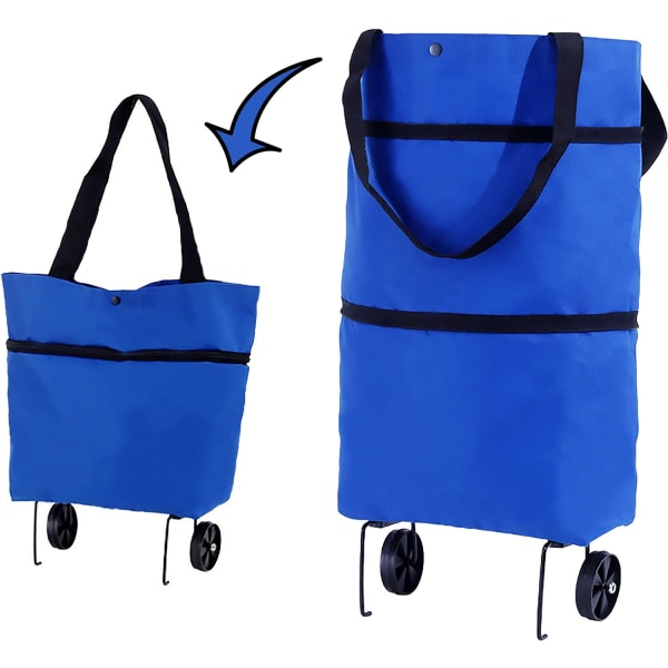 Foldbare Indkøbsposer med Hjul, Foldbar Indkøbstrolley, 2