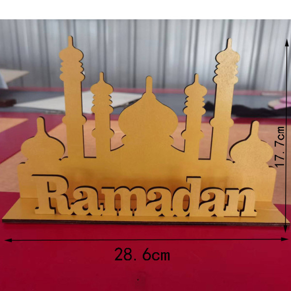 1 stk DIY Mubarak Pynt Eid Mubarak Trepynt Ramadan