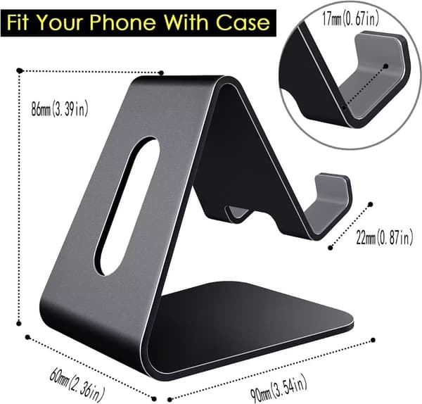 Telefonholder, Cradle Aluminium Skrivebordsstativ