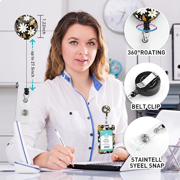 Halsband med Badgehållare och Kortfack, Lanyard Rem med
