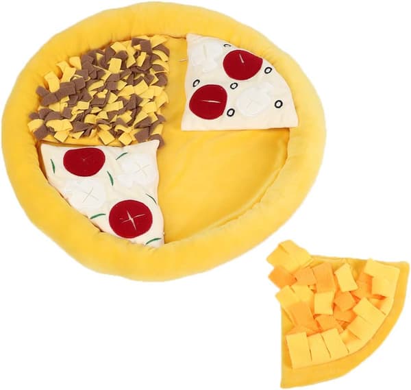 Snusematte for hunder - Treningsmatte for hunder - Pizzaform - Interaktiv