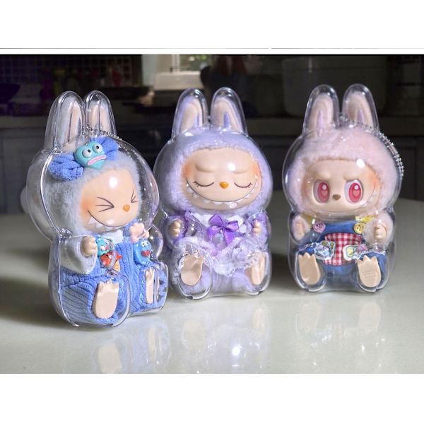 Skyddande Omslag för LABUBU Plyschfigur Doll, Plastskydd för LABUBU The Monsters Figur Nyckelring, St