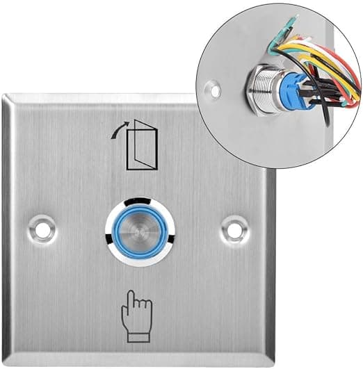 1 x Access Control Silver Tryckknapp, Rostfritt Stål Nödutgång