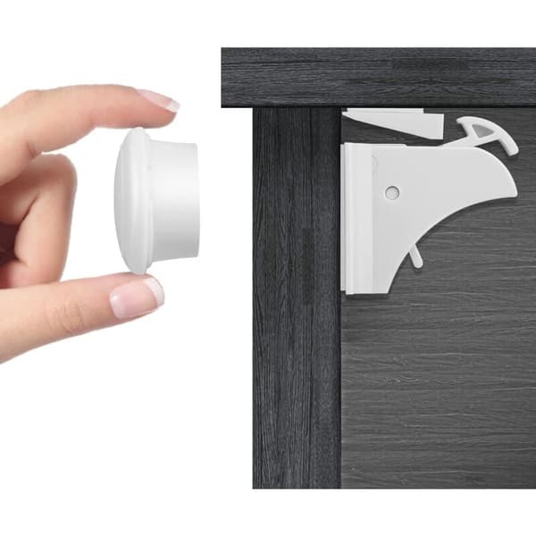 Babysäkerhetsskåpsdörrlås (4 lås + 1 nyckel), barnsäkerhetsskåpslås