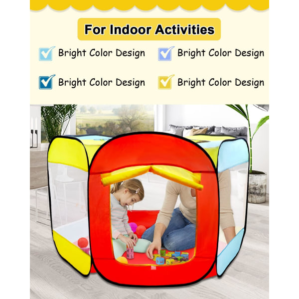 Børneboldlegetelt, Pop Up Foldbar Babylegetelt Bærbar