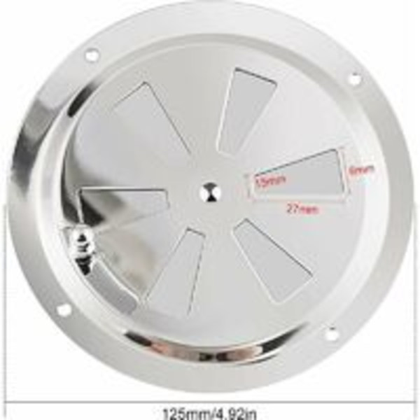 2 st Runda Ventilationsgaller, Ventilationsgaller 125 mm