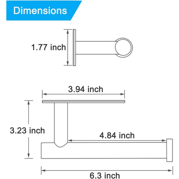 Toilet Paper Holder Self Adhesive Paper Towel Holder for