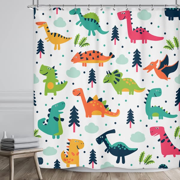 Dinosaur dusjforheng for barn