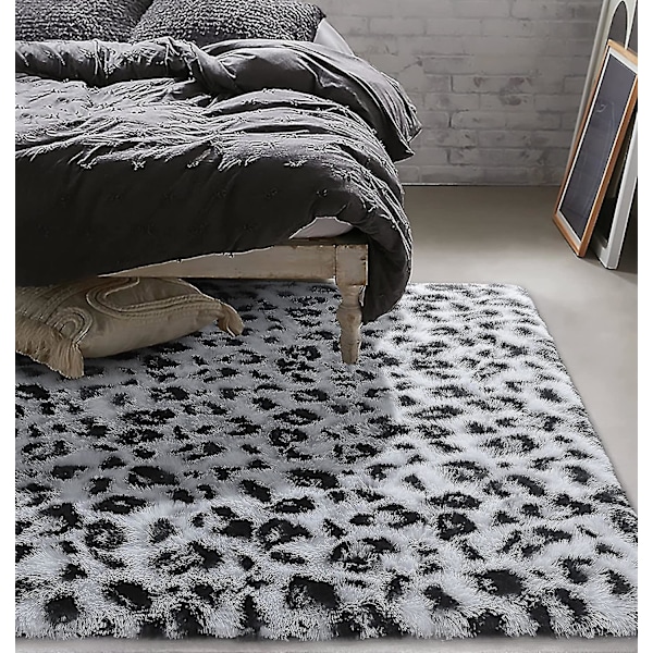 Noahas Fluffy Leopard Print Rug Cheetah Print Area Rugs Soft Comfy Printed Carpet For Bedroom Living Room Home Western Decor färg 1