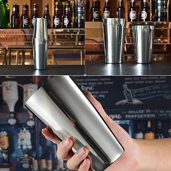 Robust Cocktail Shaker i Rustfrit Stål til Bar og Hjem