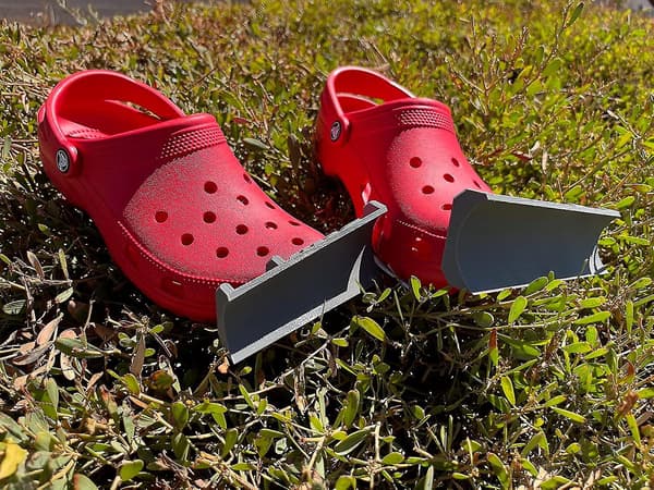 Sneplov Charm Vedhæftning Til Croc Sko, Et Par Sneplov Croc Tilbehør Front Blade Grå