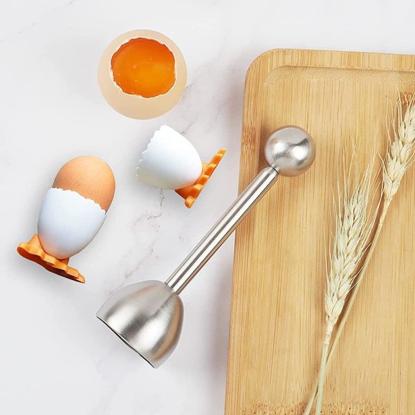 Egg Cutter Set Egg Opener Rustfritt Stål Egg Skallfjerner for H