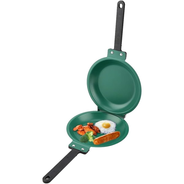 1 nonstick stegepande, dobbeltsidet stegepande foldbar pandekage