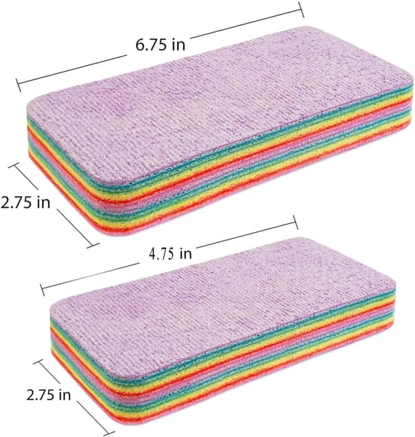 Noll Repa Regnbågssvamp, för Bilar, Glas, Möbler, Super Vattenabsorptionsförmåga, (S+L)